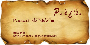 Pacsai Ádám névjegykártya