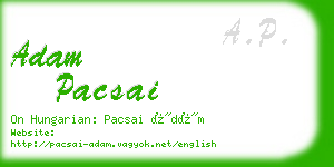 adam pacsai business card